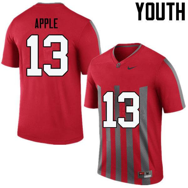 Ohio State Buckeyes Eli Apple Youth #13 Throwback Game Stitched College Football Jersey